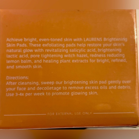Lauren’s Brightening Skin Pads •50 count sealed box - Picture 3 of 5